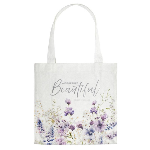 [P7302F] Canvas Tote Altogether Beautiful Purple Floral (05/25)