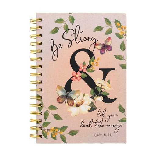 [32803D] Guided Journal Be Strong & Take Courage Wirebound 