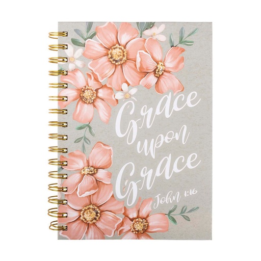 [32801D] Guided Journal Grace Upon Grace Sage Peach Wirebound (05/25)