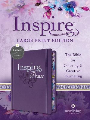 [9781496487896] NLT Inspire PRAISE Bible Large Print Filament Enabled Hardcover LeatherLike Purple 