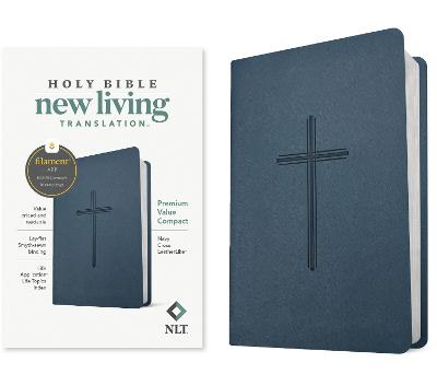 [9798400509827] NLT Premium Value Compact Bible, Filament Enabled LeatherLike, Navy Cross