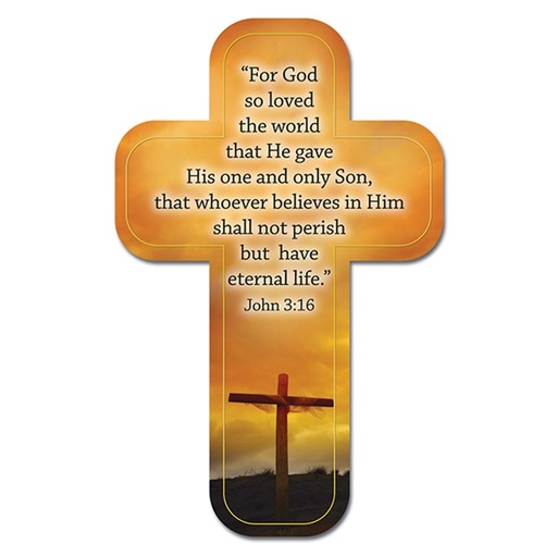 [BMC098SINGLE] BMK John 3:16 Cross Bookmark SINGLE