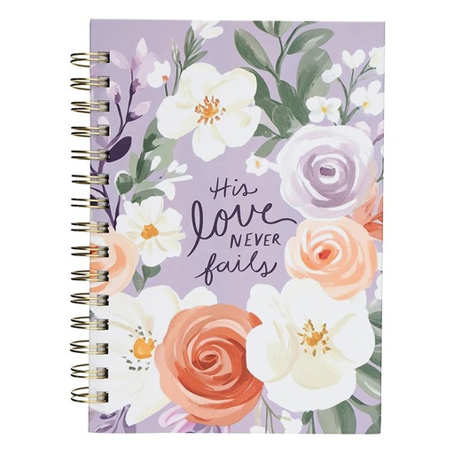 [NOT2014] Journal His Love Never Fails Purple Wirebound (03/26)